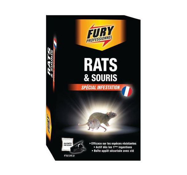 Lot de 12 Sachets rats et souris - Fury