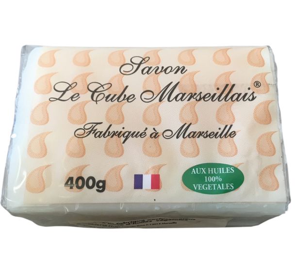 Lot de 12 Savon de Marseille blans de 400 g