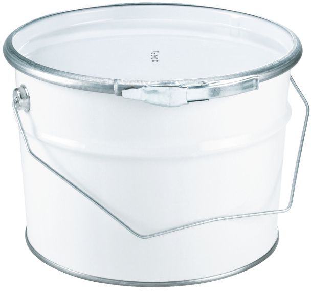 Lot de 12 Seaux Metal 7L Couvercle Plat