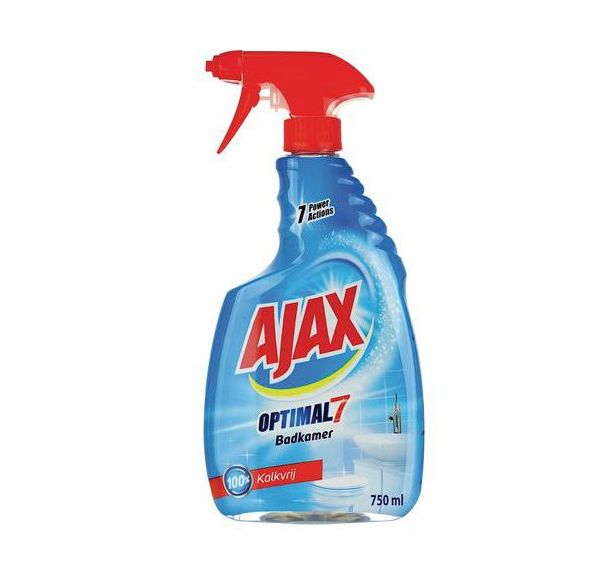 Lot de 12 Spray nettoyant salle de bain anticalcaire Ajax Optimal 7 - 750 mL