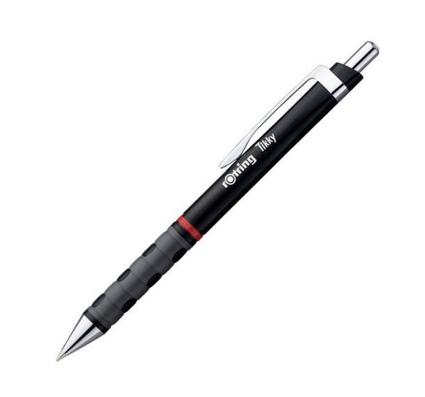 Lot de 12 Stylo bille Parker Tikky Noir pointe moyenne encre bleue
