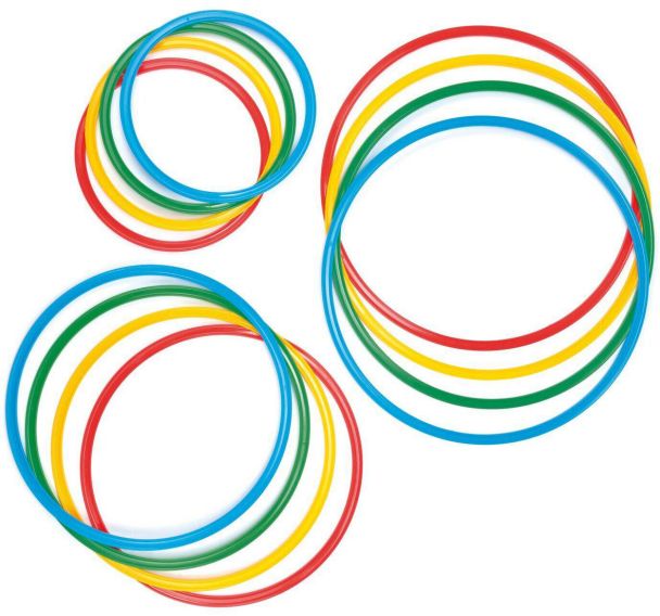Lot de 12 cerceaux plats - Ø 40 - 50 et 60 cm