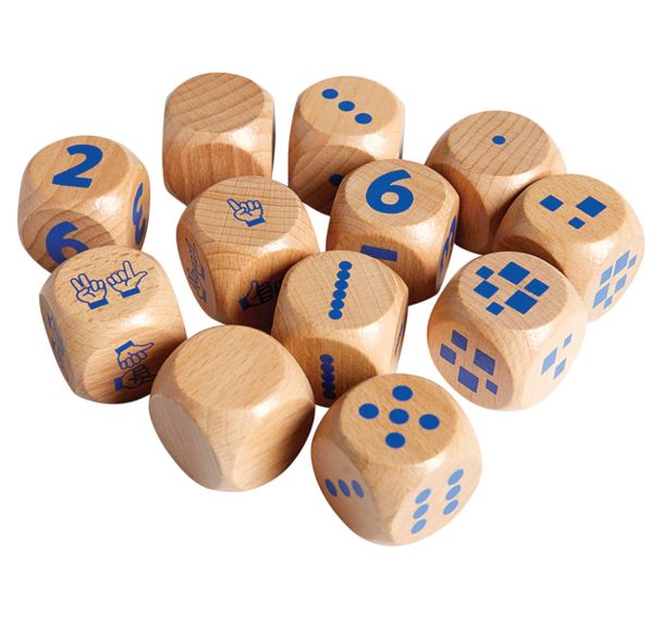 Lot de 12 dés de 1 à 6