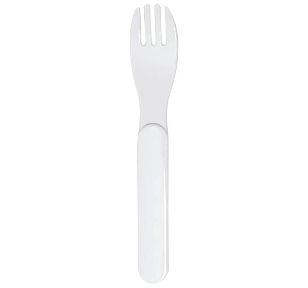 Lot de 12 fourchettes 1er âge polypropylène - blanc
