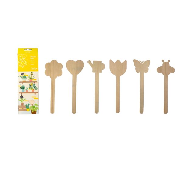 Lot de 12 marque page en bois à décorer 24 x 8 cm