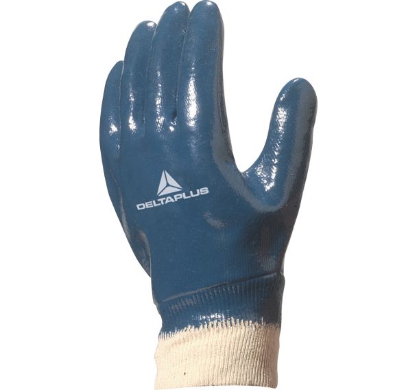 Lot de 12 paires Gant Nitrile poignet tricot NI155 -Taille 10 - Bleu