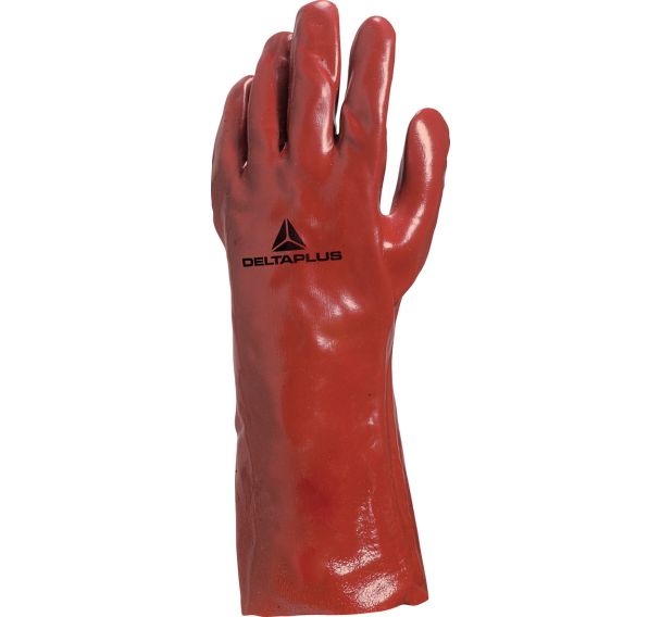 Lot de 12 paires Gant PVC longueur 35cm PVC73 -Taille 10 - Rouge