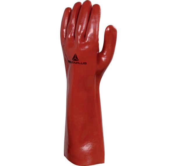Lot de 12 paires Gant PVC longueur 40cm PVCC -Taille 10 - Rouge