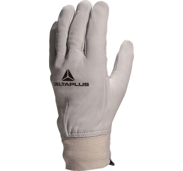 Lot de 12 paires Gant fleur de bovin GFBLE -Taille 9 - Gris