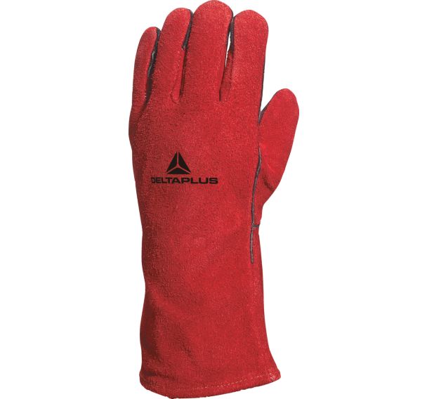 Lot de 12 paires Gant soudeur bovin CA515R -Taille 10 - Rouge
