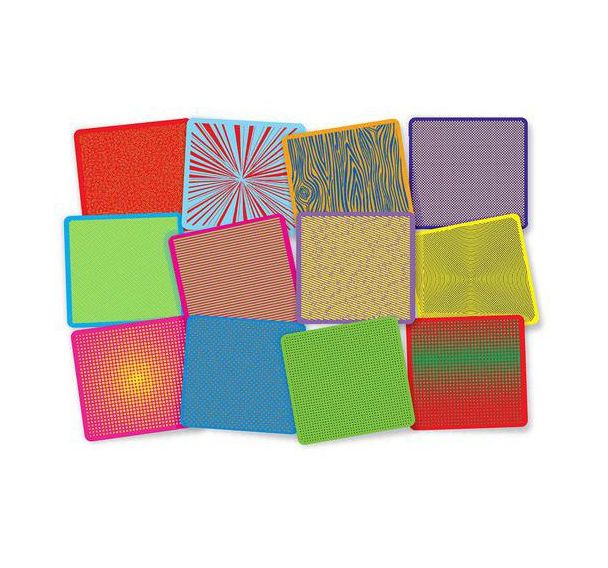 Lot de 12 plaques relief ''pop art''