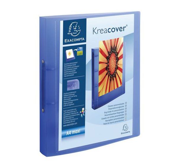 Lot de 15 Classeur 2 anneaux 30mm polypropylène chromaline 7/10e Krea Cover