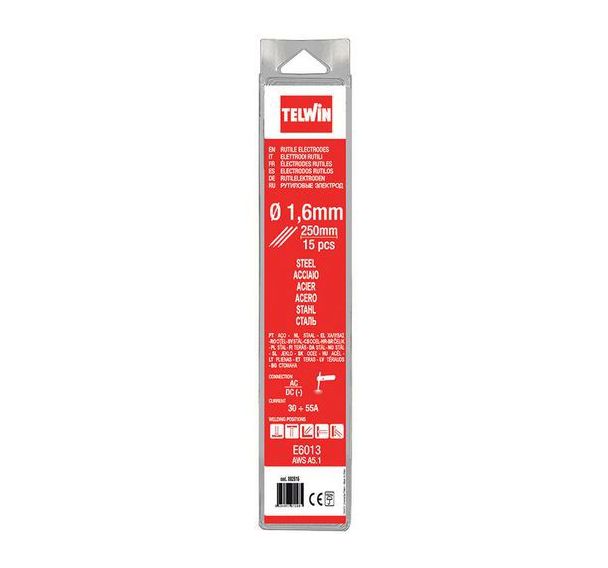 Lot de 15 Électrodes rutiles de diam. 1,6mm pour le soudage de l'acier