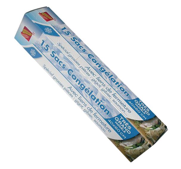 Lot de 15 Sacs congélation Très Grand Modèle - 40 x 60 cm