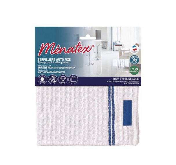 Lot de 15 Serpillière gaufrée auto fixe - Ménatex
