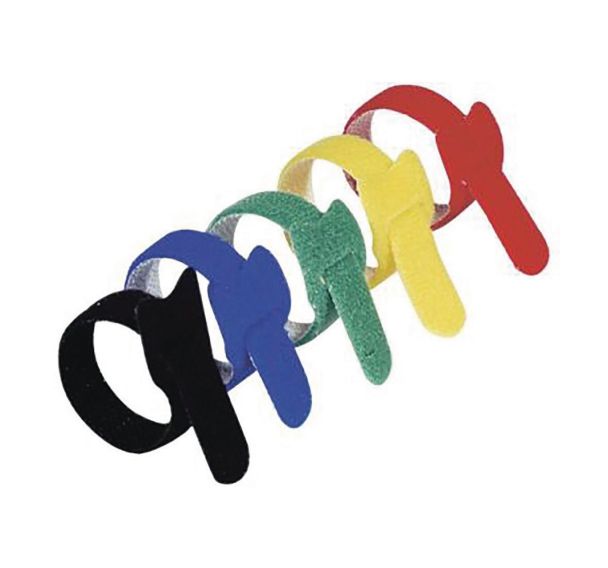Lot de 15 attaches de câbles 21 cm à scratch en 5 couleurs
