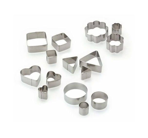 Lot de 15 emporte pièces inox