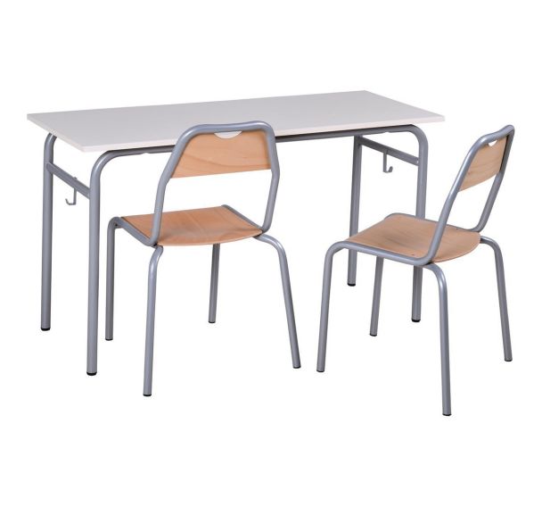 Lot de 15 tables Romane + chaises Etude 4 pieds - Manutan Expert