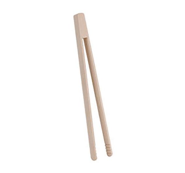 Lot de 16 Pince à toast en bois hêtre 30cm