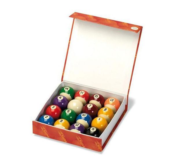 Lot de 16 billes de billard Ø 57 mm pour jeu américain 57 mm
