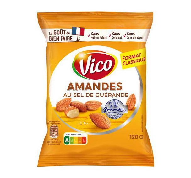 Lot de 18 Amandes au Sel de Guérande 120g Amandes