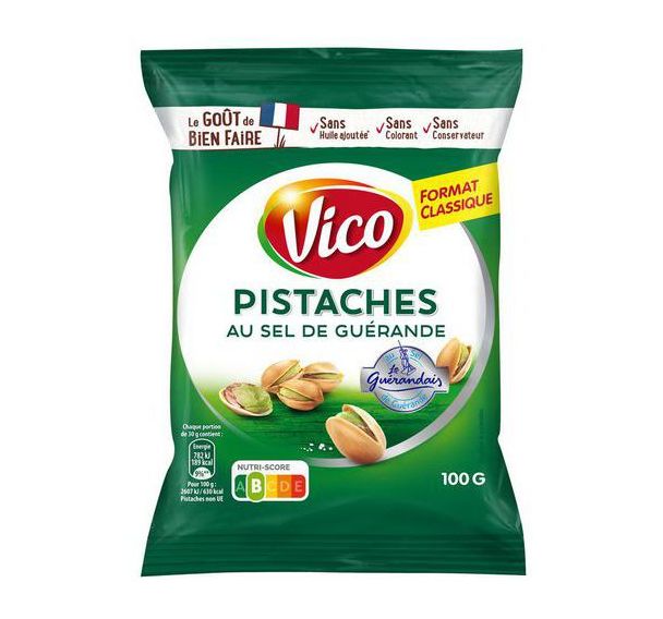 Lot de 18 VICO Pistaches au Sel de Guérande 100g