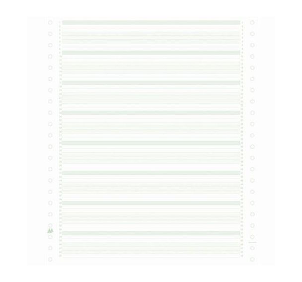 Lot de 2000 Feuilles de listing  zoné vert 1pli Bandes