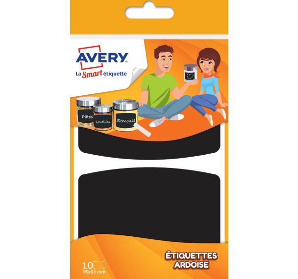 Lot de 200 Étiquette ardoise noire - 95 x 63 mm