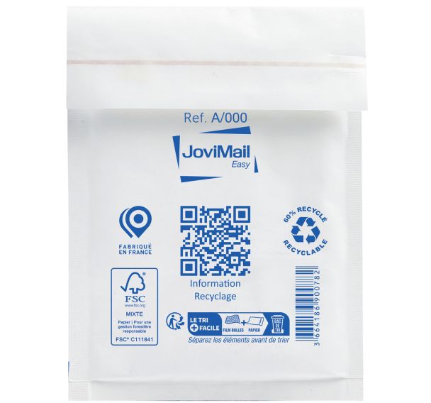 Lot de 200 Pochettes matelasées de bulles 110x160mm