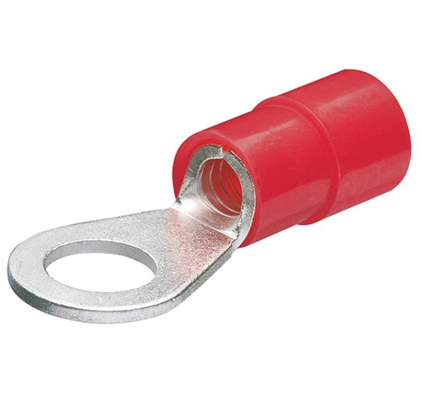 Lot de 200 cosses rondes isolées p/ câble de 0,5 à 1,0mm² avec vis de 5mm