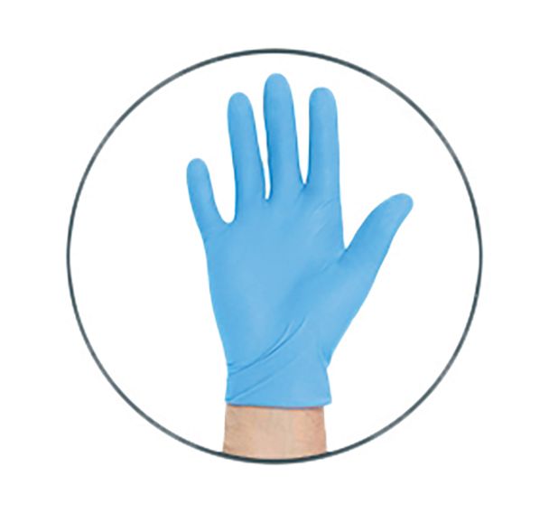 Lot de 200 gants d'examen nitrile bleu basic -HALYARD