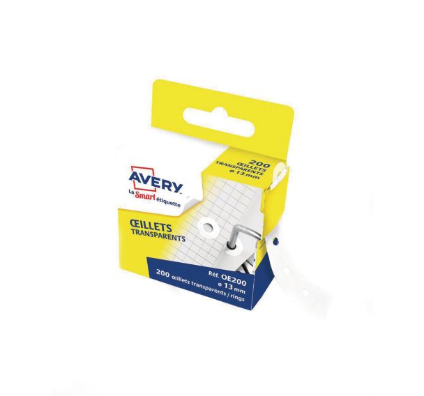 Lot de 200 oeillets Transparents - Avery