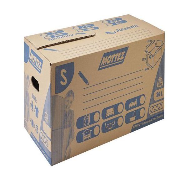 Lot de 20 Carton avec simple cannelure - 36 L