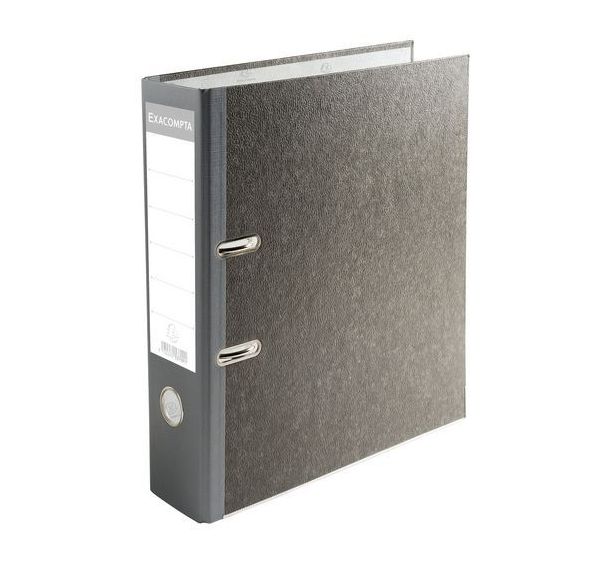Lot de 20 Classeur à levier marbre gris dos de 80mm couleur A4