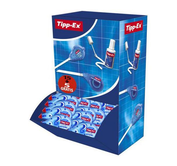 Lot de 20 Correcteurs Tipp-Ex Pocket Mouse 10 m x 4,2 mm - BIC