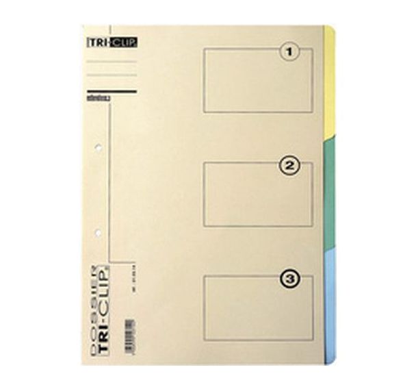 Lot de 20 Dossier Tri-Clip, format A4