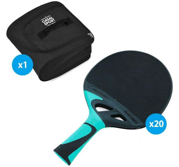20 raquettes de tennis de table Tacteo 30 Cornilleau avec sac de rangement
