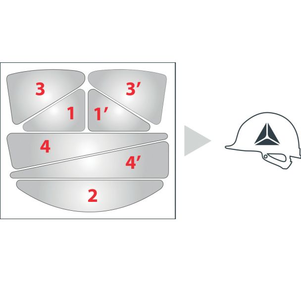 Lot de 20 Stickers HV rouge