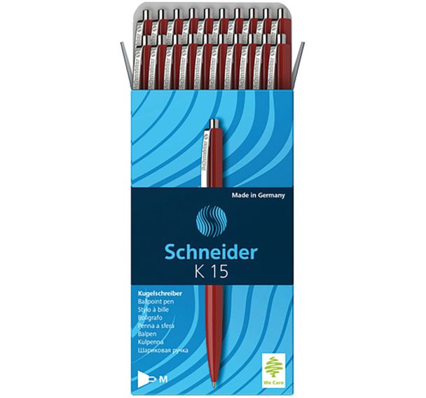 Lot de 20 Stylo bille - K15 - rouge - 20 pcs - Schneider