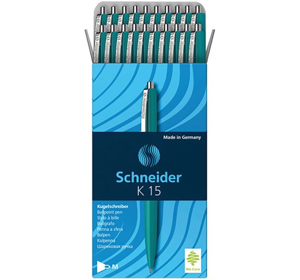 Lot de 20 Stylo bille - K15 - vert - 20 pcs - Schneider