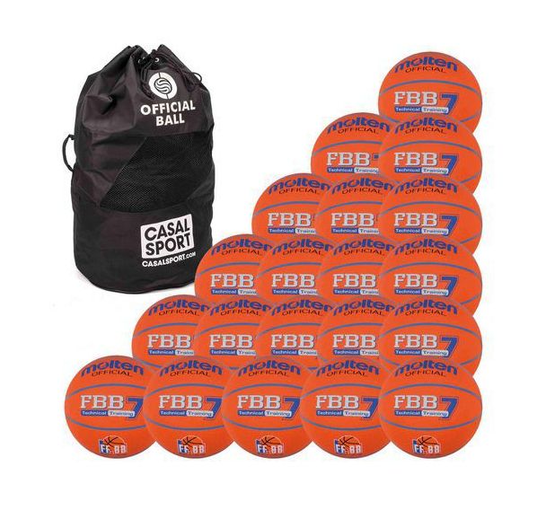 Lot de 20 ballons de basket Molten FFBB TRAINING + sac