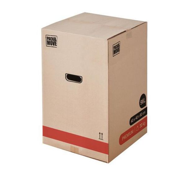 Lot de 20 cartons haute double cannelure renforcée - 96L