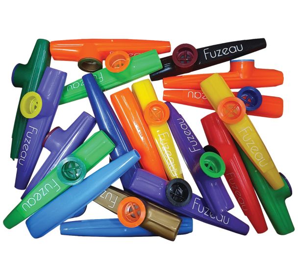 Lot de 20 kazoos en plastique ref 71481-Fuzeau