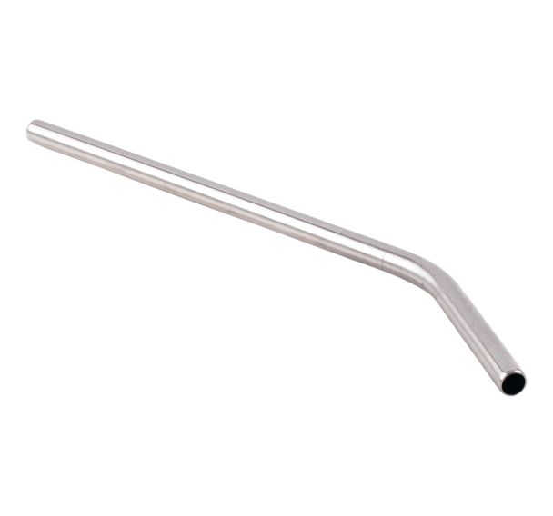Lot de 20 pailles courbées inox Ø 8 mm + brosse de nettoyage