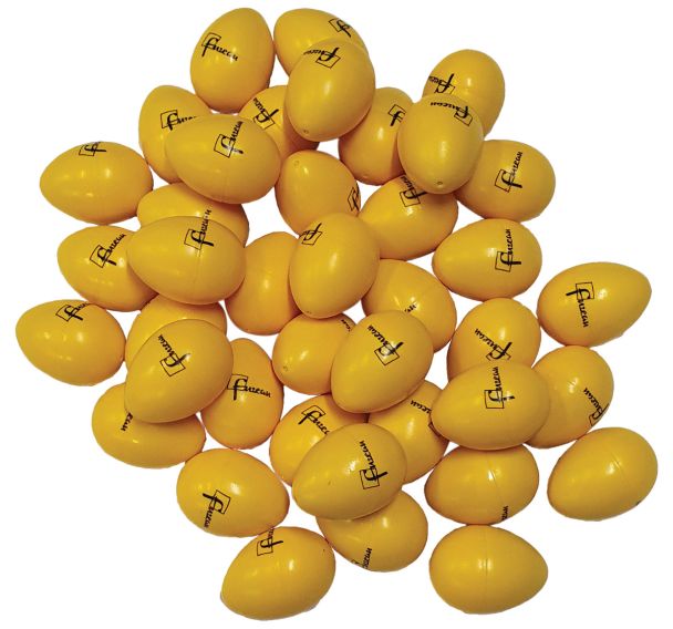 Lot de 20 paires d oeufs sonores jaunes ref 8285-Fuzeau