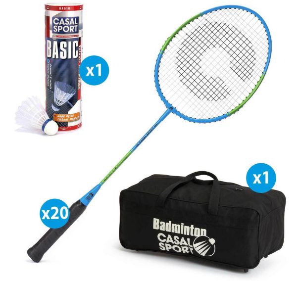 Lot de 20 raquettes Casal Sport basic 4 + 1 sac + 6 volants