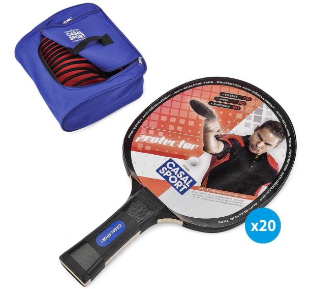 Lot de 20 raquettes protector 2 + sac de rangement
