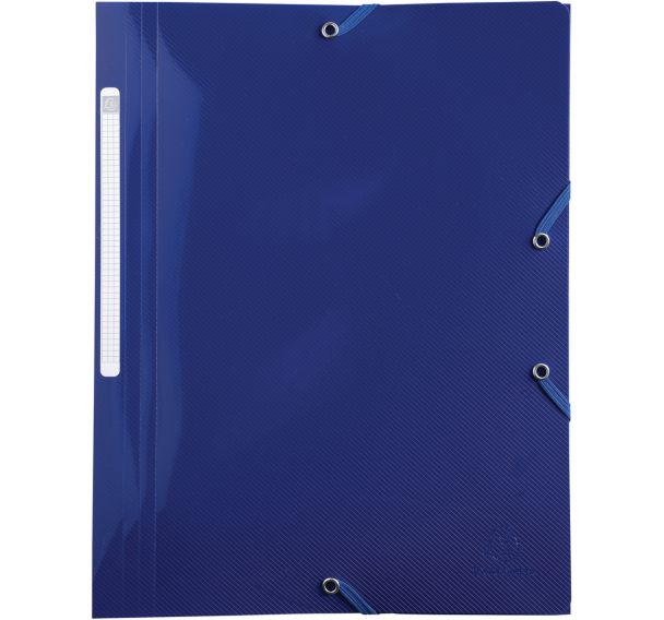 Lot de 24 Chemise à élastiques 3 rabats BeeBlue - A4 - Bleu marine