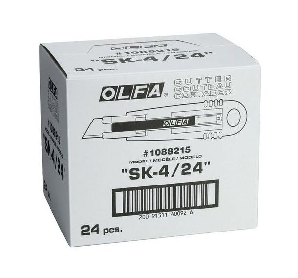 Lot de 24 Cutter sécurité OLFA SK4 - Lame largeur 17,5 mm
