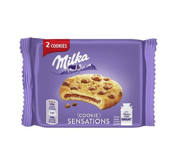 Lot de 24 Milka cookies sensation 52g